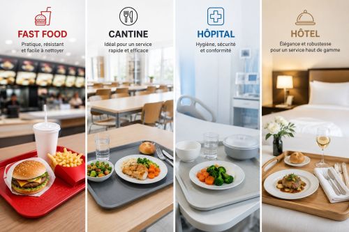 Plateaux de service adaptés aux utilisateurs