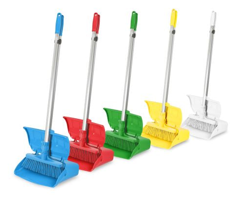Pelle de ramassage déchets avec balai et code couleurs