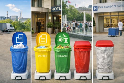 Conteneurs de tri sélectif pour industrie, collectivité, hôtel, EHPADs