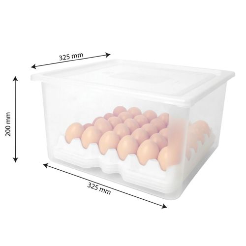 Dimensions de la boîte à œufs format GN/3 empilable, emboîtable et transparente