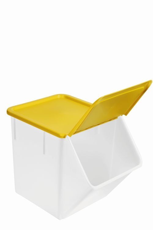 Bac à ingrédients 40 l avec couvercle basculant jaune