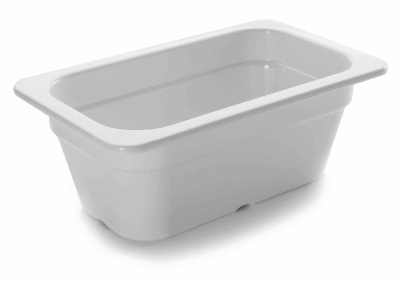 Bac gastro GN 1/4 blanc en mélamine