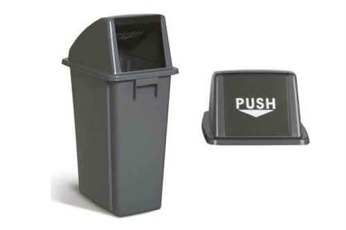 Bac de tri sélectif avec couvercle haut basculant "PUSH"