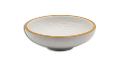 Bol en mélamine blanc orange diamètre 20 cm