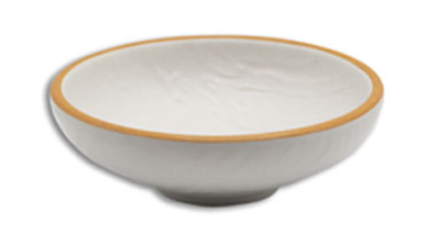 Bol en mélamine blanc orange diamètre 25 cm