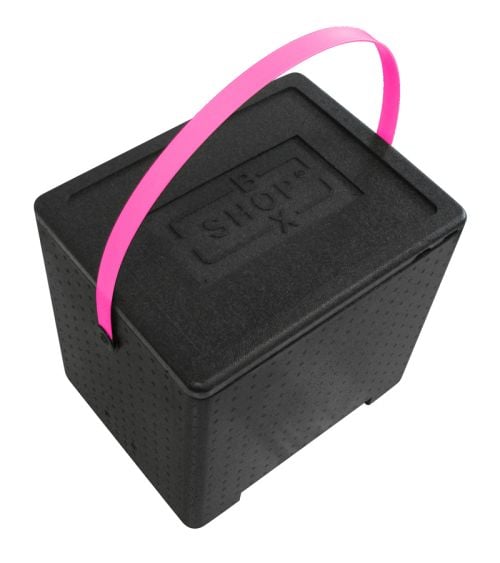 Caisson isotherme avec poignée rose