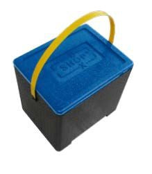 Caisson isotherme avec poignée colorée – Transport alimentaire