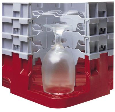 Coupe interne du casier de lavage pour verres