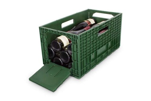 Caisse à vin pliable 12 bouteilles – Polypropylène empilable