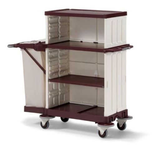 Chariot hôtel surélevé avec support sac pliable – compact et fonctionnel