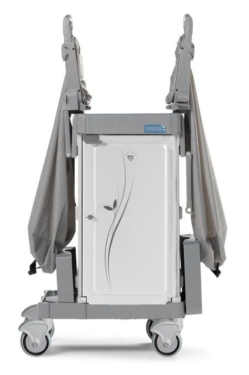 Chariot hôtelier compact à 2 sacs et porte sécurisée