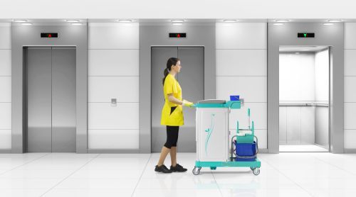 Chariot de lavage et maintenance professionnel