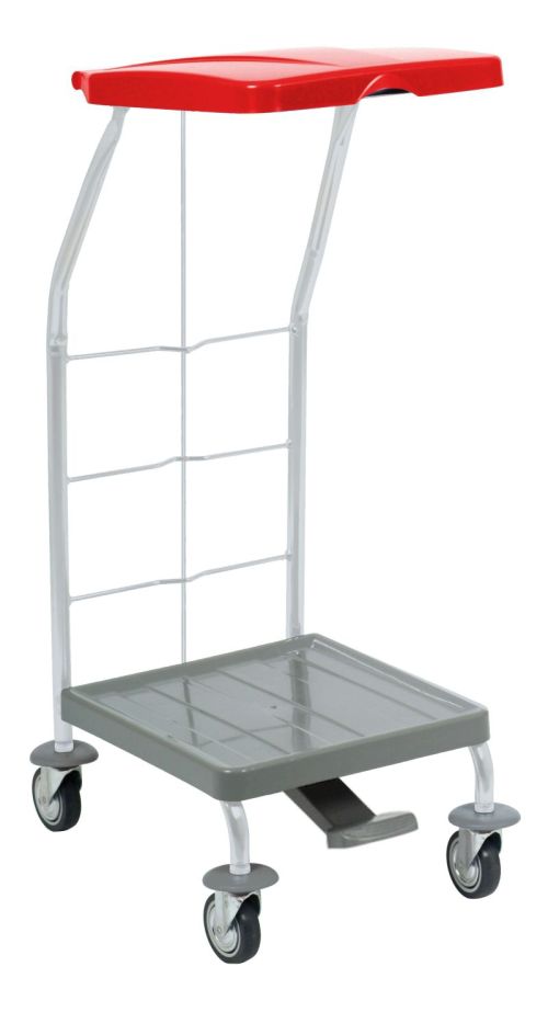 Chariot porte-sac à linge professionnel modulable avec ou sans pédales