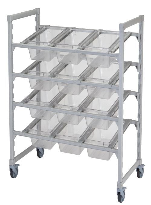 Chariot station de livraison mobile avec bacs gastro GN1/1
