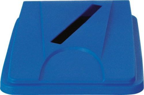 Couvercle bleu à fente pour papier