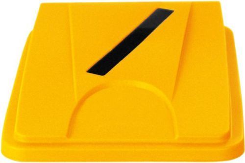 Couvercle jaune à fente pour papier