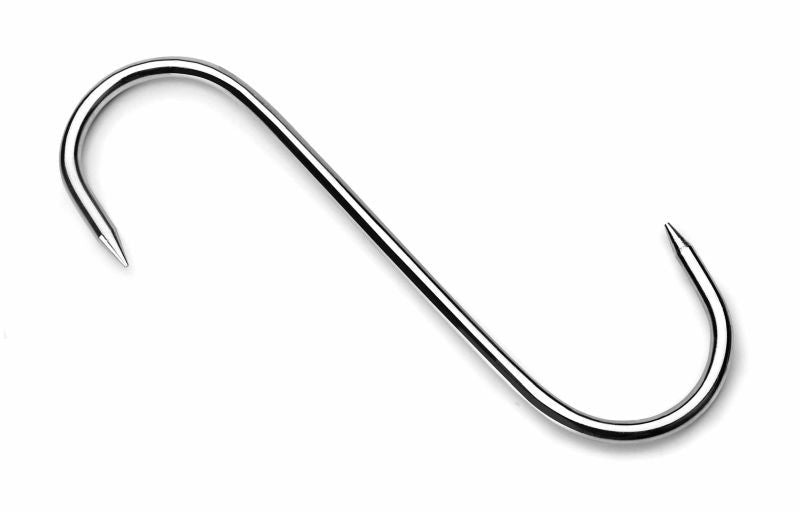Crochet de boucher inox 1 ou 2 pointes