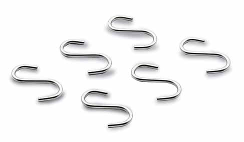 Crochets inox pour barre de penderie