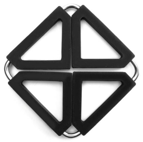 Dessous de plat carré inox et silicone