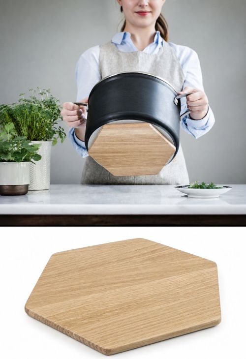 Dessous de plat magnétique en bois 23x20 cm pour cuisine pro