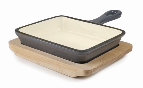 Grill lisse émaillé gris