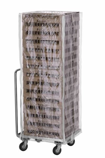 Housse protectrice transparente pour chariot vaisselle