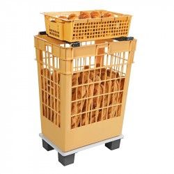 Palette de stockage alimentaire en boulangerie