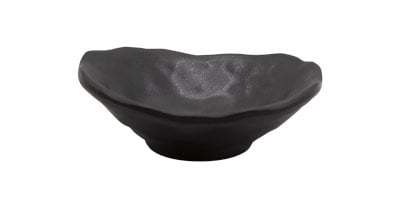 Petite assiette ovale creuse noire