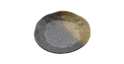 Petite assiette ronde couleur lave