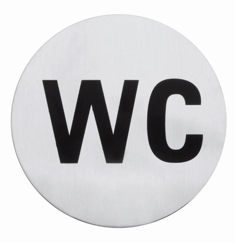 Signalétique inox WC 