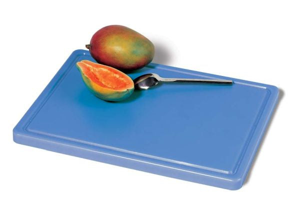 Planche à découper avec rainure 400 X 300 X 20 mm - Bleu
