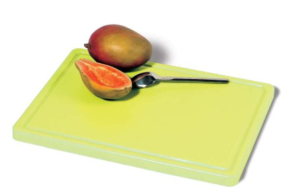 Planche à découper avec rainure 400 X 300 X 20 mm - Jaune