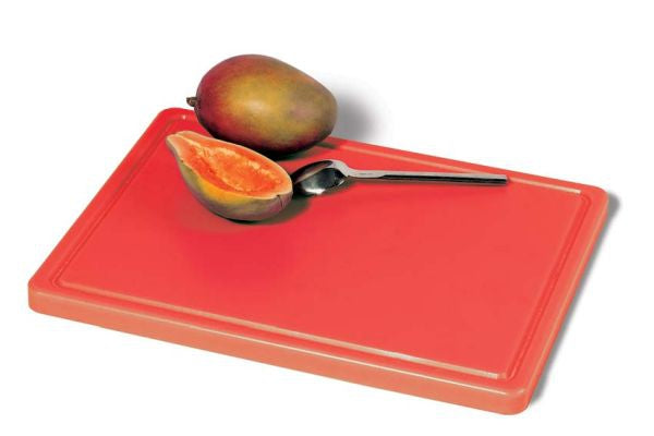 Planche à découper avec rainure 400 X 300 X 20 mm - Rouge