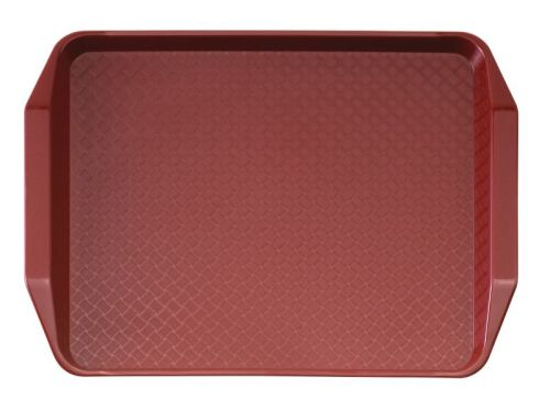 Plateau fast food 300 X 430 mm groseille avec poignées