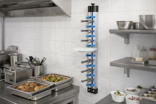 Porte assiettes mural  aluminium pour traiteurs et cuisines pro
