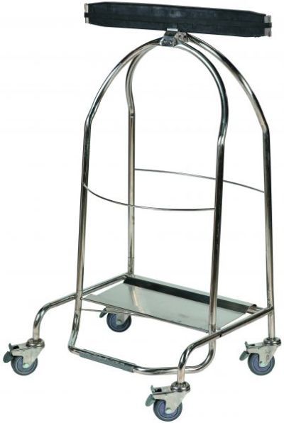 Porte-sac à pince inox 110 L professionnel
