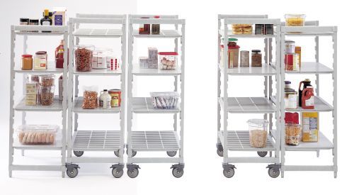 Rayonnage mobile et fixe en cuisine