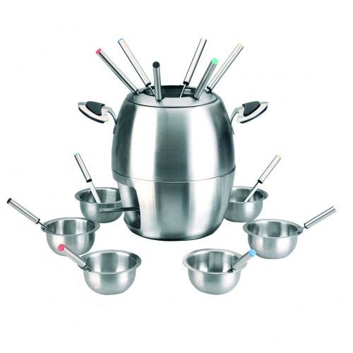 Service à fondue complet en inox