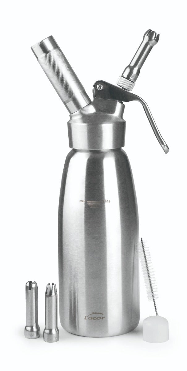 Siphon à crème inox Pro - pâtisserie et traiteurs