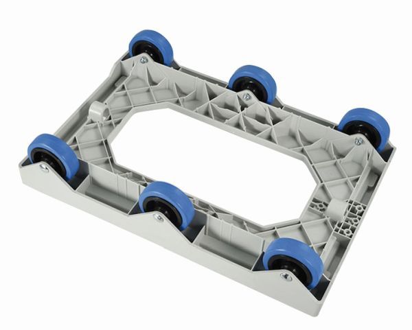 Socle universel pour bacs et caisses avec bandage caoutchouc
