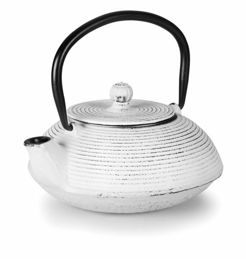 Théière en fonte blanche
