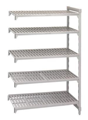 Rayonnage alimentaire Premium - Unité additionnelle - Hauteur 1800 mm - 5 étagères